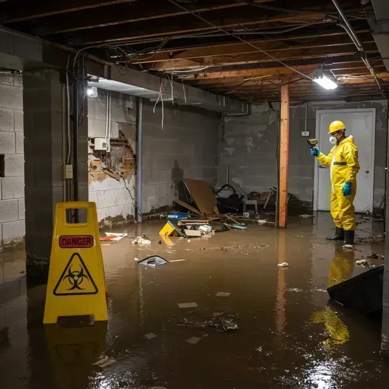 Flooded Basement Electrical Hazard in Windsor, MO Property